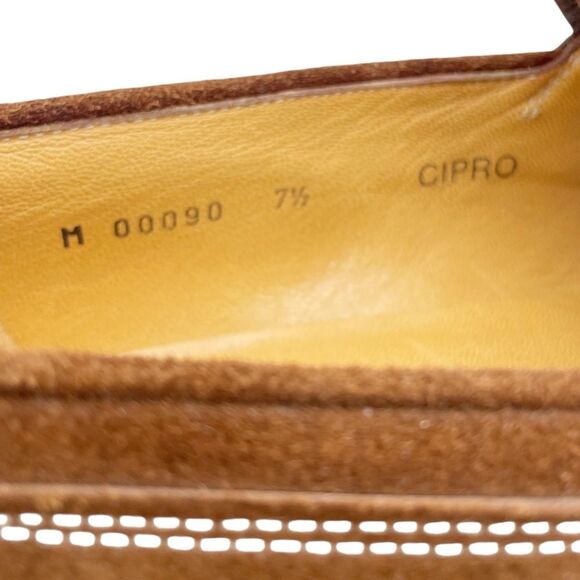 Bruno Magli Cipro Brown Suede Penny Loafers Mens Sz 7.5 Italy Classic Dress Shoe main image 10
